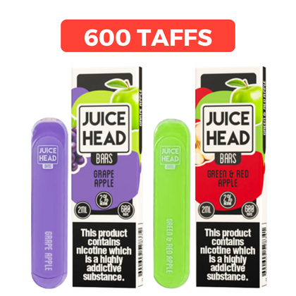 E-cigarette jetable -Juice Head - 600 Puffs (2%/ml)